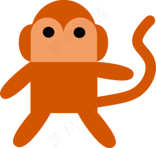 顽皮猴子剪贴画