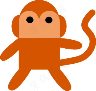 顽皮猴子剪贴画