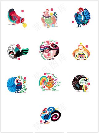 鸡年图案素材