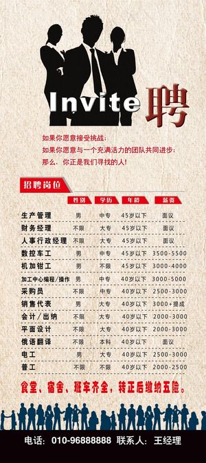 企业公司招聘挂图设计