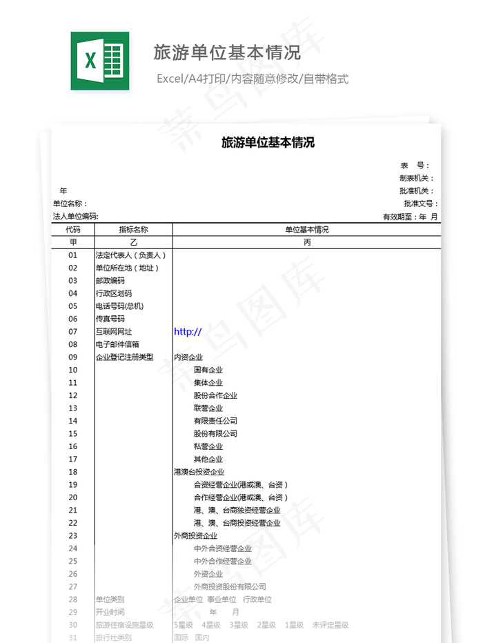 旅游单位基本情况
