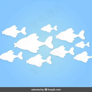 鱼的轮廓与背景