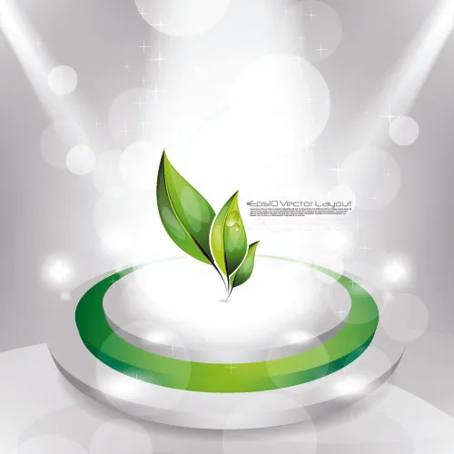 炫光树叶背景素材eps,ai矢量模版下载