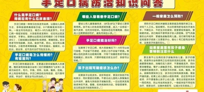 手足口病宣传栏图片cdr矢量模版下载