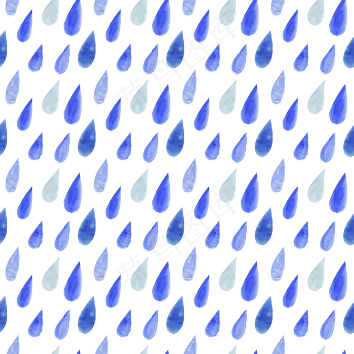 水彩画的雨滴