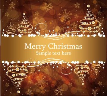 棕色华丽圣诞背景矢量素材
