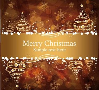 棕色华丽圣诞背景矢量素材