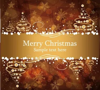 棕色华丽圣诞背景矢量素材