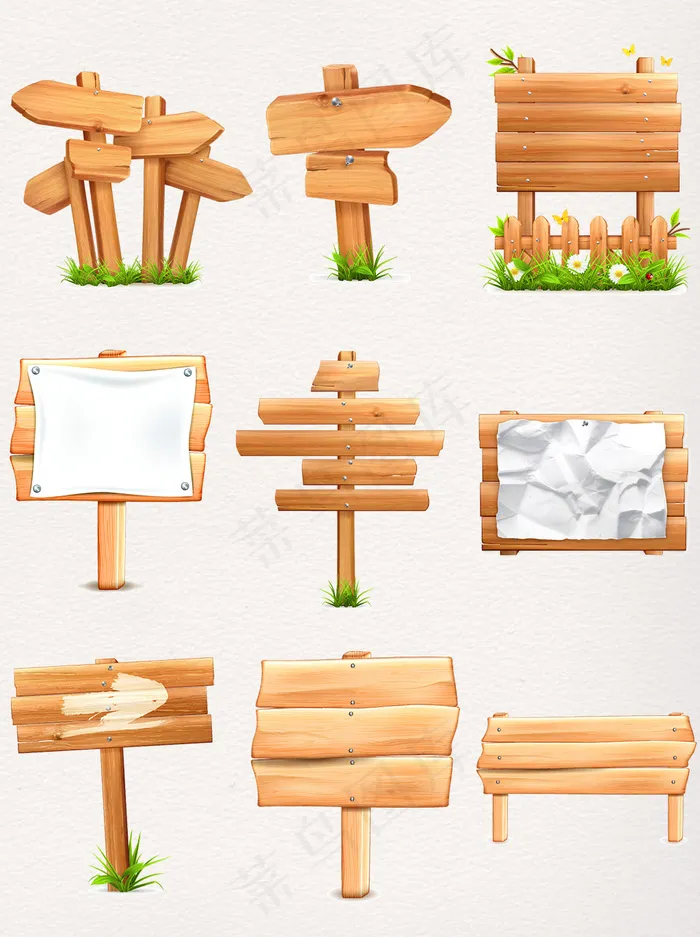 卡通手绘路牌psd模版下载