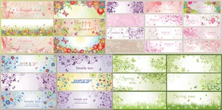 蝴蝶花朵花纹背景矢量素材