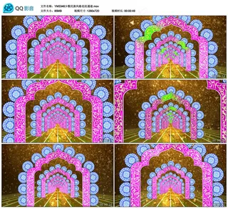 绚丽万花筒民族风舞蹈背景