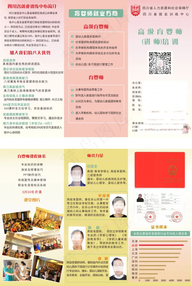 育婴师DM单宣传单CDR源文件(210X297)cdr矢量模版下载