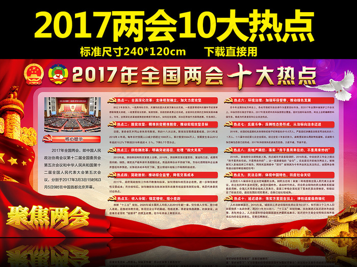 2017年全国两会10大热点解读两...(6803X3402(DPI:72))psd模版下载