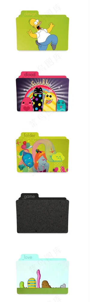 各种卡通动漫人物文件夹