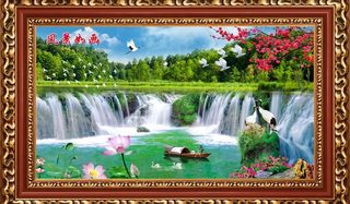 最新款 中堂画 壁画图片