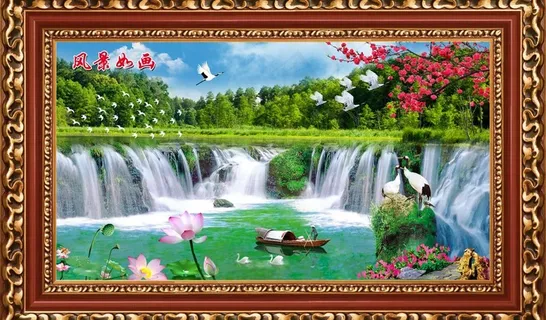 最新款 中堂画 壁画图片 最新款 中堂画 壁画图片