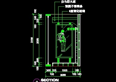 鞋帽店、服装店橱窗门面实例cad详...