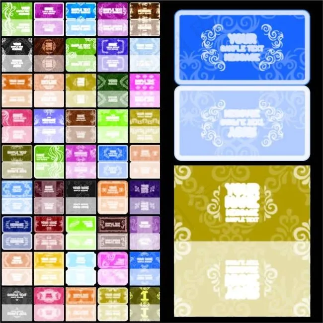 欧式花纹卡片背景矢量素材eps,ai矢量模版下载