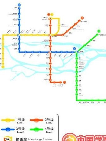 广州地铁线路图cdr矢量模版下载