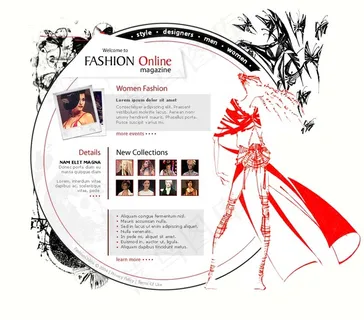 很有设计味的欧美服装艺术网页模版_...