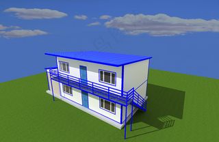 彩钢房小二楼图片