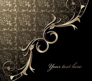 华丽的欧式古典花纹矢量素材图片