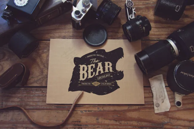 牛皮纸画册(3300X2201(DPI:150))psd模版下载