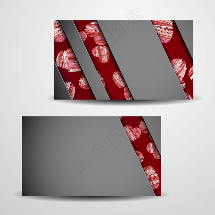 现代商务名片模板设计矢量