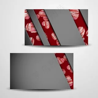 现代商务名片模板设计矢量