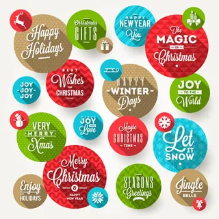 圣诞节长阴影图标