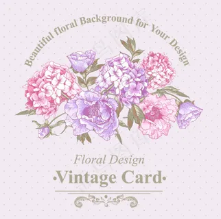 素雅手绘花卉背景