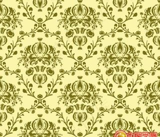 欧式经典花纹平铺背景矢量素材
