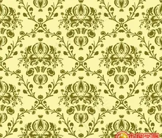 欧式经典花纹平铺背景矢量素材
