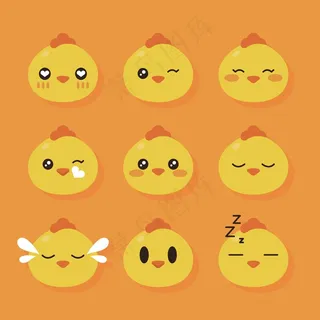 卡通小鸡头像