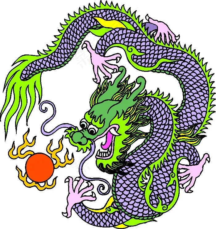 龙纹 矢量CDR_37cdr矢量模版下载