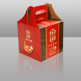 红色月饼包装主图