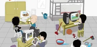 我的大学寝室生活图片