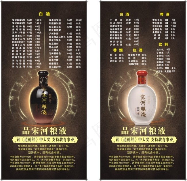 宋河酒台卡cdr矢量模版下载