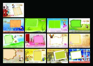 2013年清爽台历模板设计PSD素材