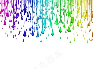 彩色水滴图片