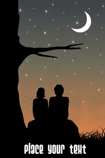 夕阳西下 浪漫的情侣