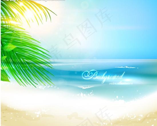 海景图片eps,ai矢量模版下载
