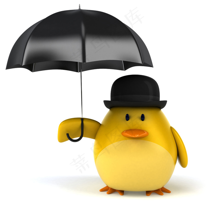 打着雨伞的企鹅图片