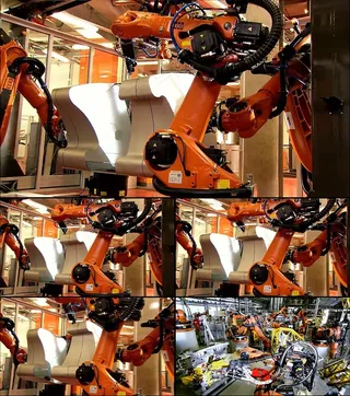 现代化工业自动化生产实拍视频素材