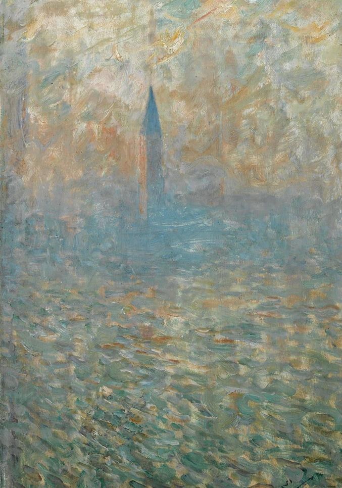 河流油画图片
