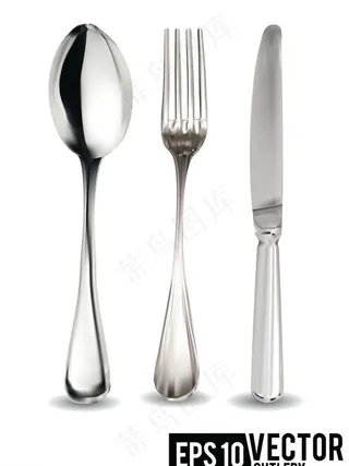 西餐餐具刀叉勺子图片