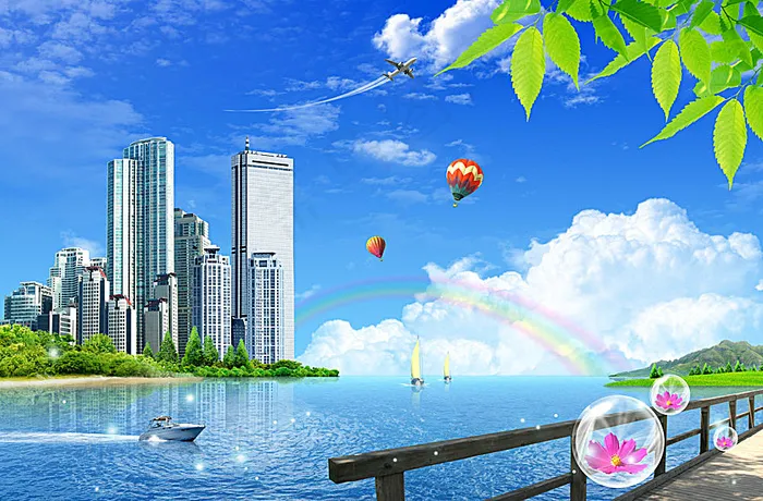 旅游度假展板背景(3500X2300(DPI:300))psd模版下载