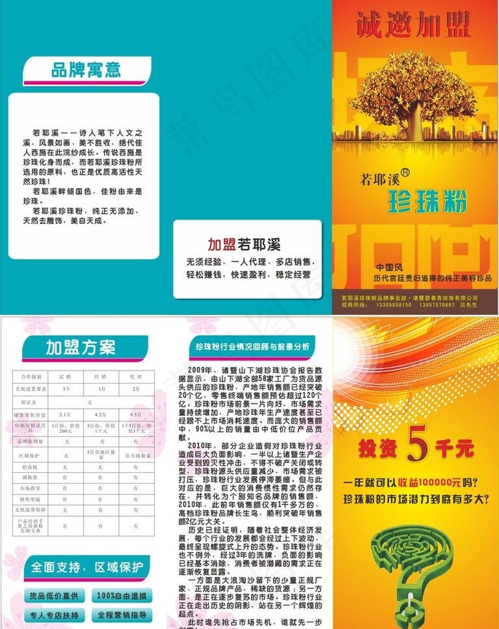 招商三折页图片cdr矢量模版下载