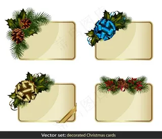 圣诞节边框矢量图下载