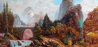 原创高清风景油画图片